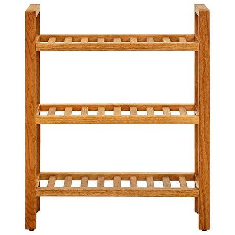 Vidaxl -Schuhregal mit 3 Regalen 50x27x60 cm Feststoff Eiche
