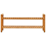 VIDAXL -Schuhregal mit 2 Regalen 100x27x40 cm Solid Eiche