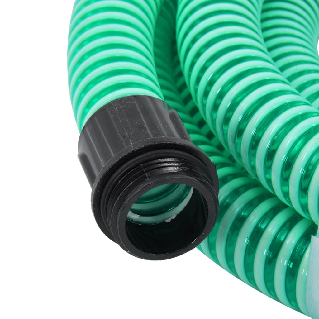 Vidaxl -Saugschlauch mit Messingkupplungen 1.1 '' 25 m PVC Grün