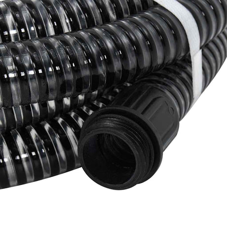 Vidaxl -Saugschlauch mit Messingkupplungen 1.1 '' 3 m PVC Schwarz