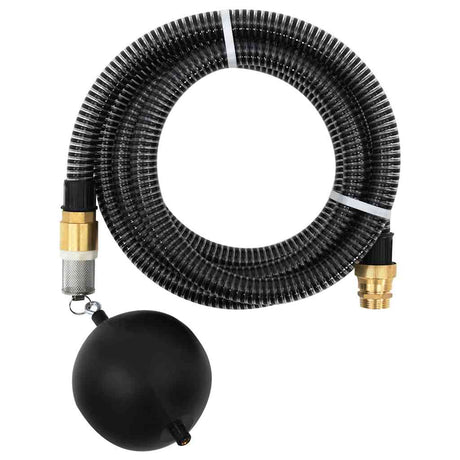 Vidaxl -Saugschlauch mit Messingkupplungen 1.1 '' 4 m PVC Schwarz