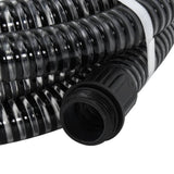Vidaxl -Saugschlauch mit Messingkupplungen 1.1 '' 5 m PVC Schwarz