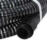 Vidaxl -Saugschlauch mit Messingkupplungen 1.1 '' 15 m PVC Schwarz
