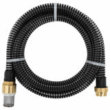 Vidaxl -Saugschlauch mit Messingkupplungen 1.1 '' 25 m PVC Schwarz