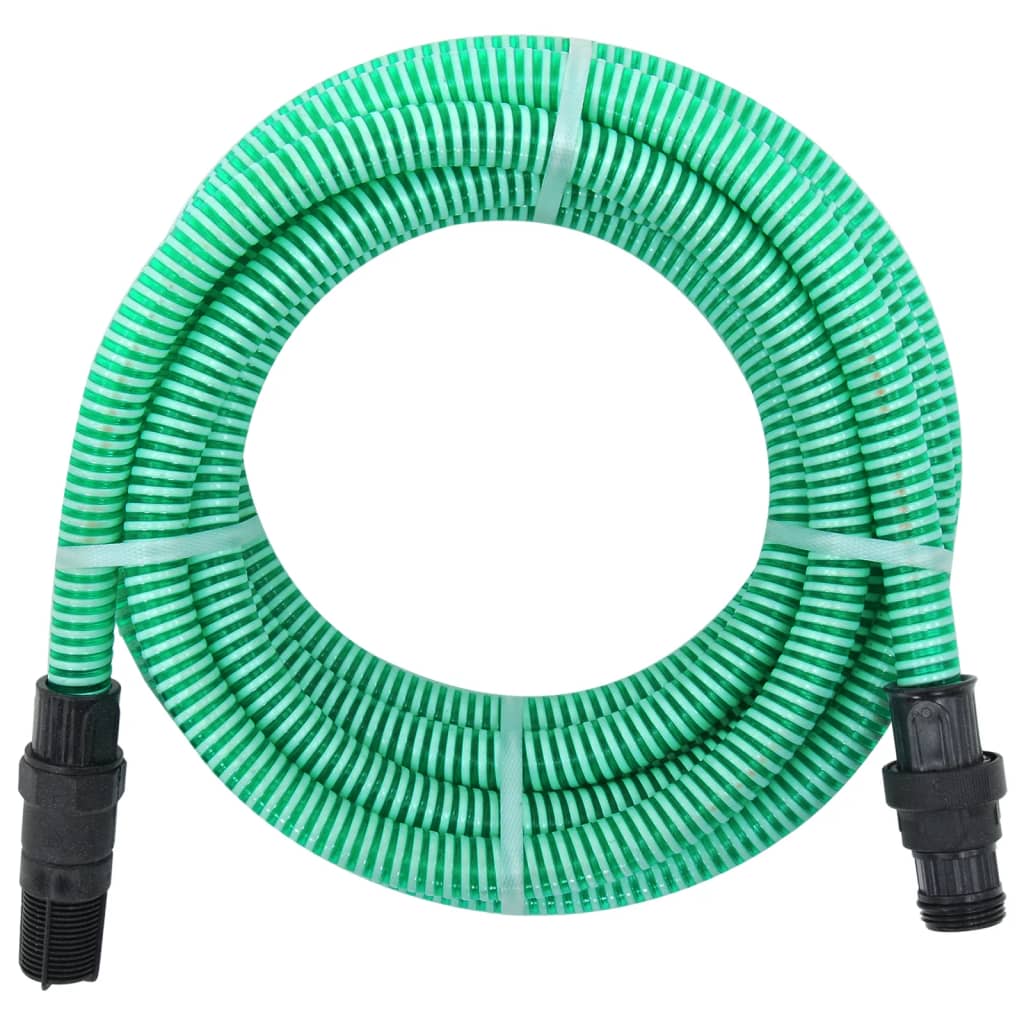 Vidaxl -Saugschlauch mit PVC -Kupplungen 1.1 '' 4 m PVC Grün
