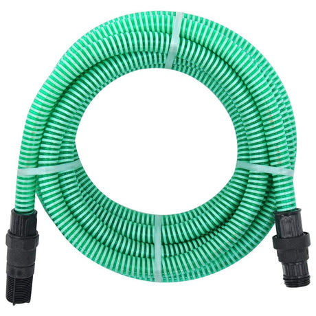 Vidaxl -Saugschlauch mit PVC -Kopplungen 1.1 '' 7 m PVC Grün