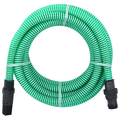 Vidaxl -Saugschlauch mit PVC -Kopplungen 1.1 '' 7 m PVC Grün