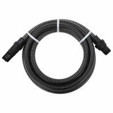 Vidaxl -Saugschlauch mit PVC -Kupplungen 1,1 '' 10 m PVC Schwarz