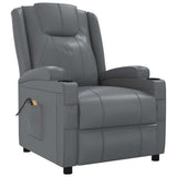 Vidaxl massagestoel elektrisch kunstleer antracietkleurig