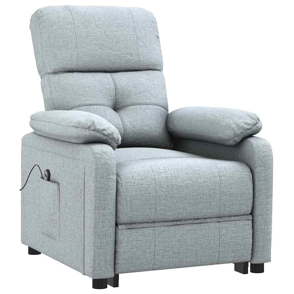 Vidaxl fauteuil elektrisch verstelbaar stof lichtgrijs