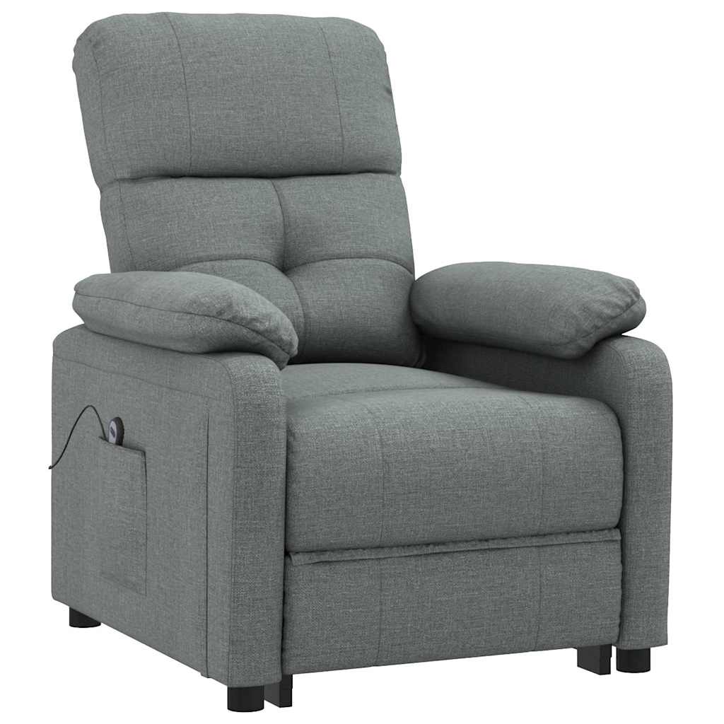 Vidaxl fauteuil elektrisch verstelbaar stof donkergrijs