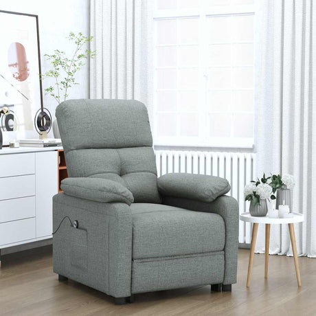 Vidaxl fauteuil elektrisch verstelbaar stof donkergrijs