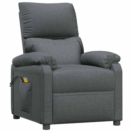 Vidaxl massagestoel elektrisch stof donkergrijs