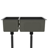 Vidaxl Spüle Edelstahl schwarz