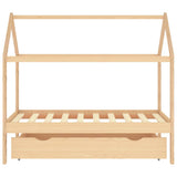 Vidaxl kinderbedframe met lade massief grenenhout 80x160 cm