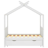 Vidaxl kinderbedframe met lade massief grenenhout 70x140 cm wit