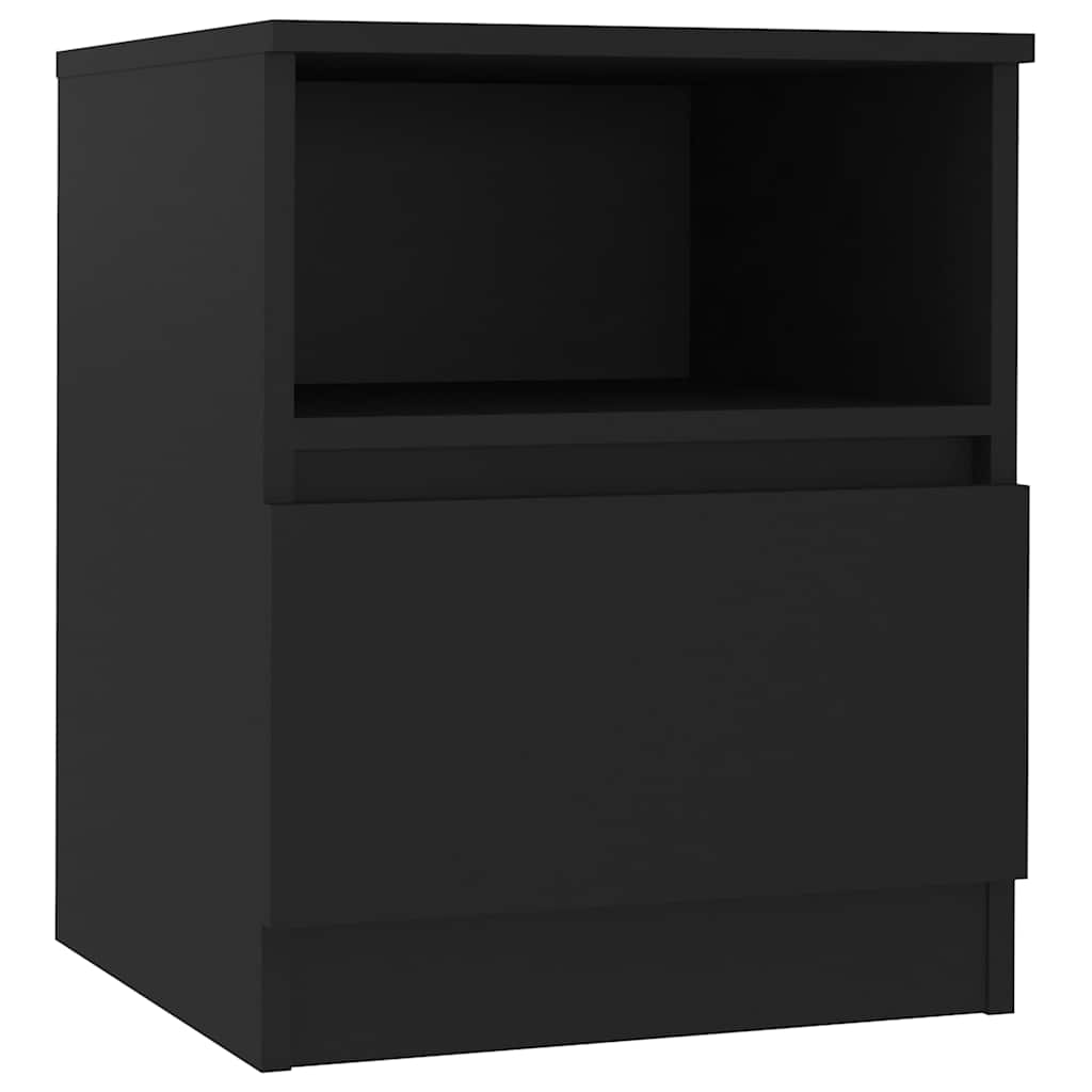 Vidaxl nachtkastje 40x40x50 cm bewerkt hout zwart