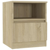Vidaxl nachtkastjes 2 st 40x40x50 cm bewerkt hout sonoma eikenkleurig