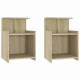 Vidaxl nachtkastjes 2 st 40x35x60 cm bewerkt hout sonoma eikenkleurig