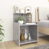 Vidaxl nachtkastje 40x35x60 cm bewerkt hout betongrijs