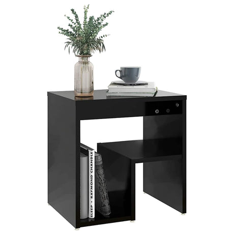 Vidaxl nachtkastjes 2 st 40x30x40 cm bewerkt hout zwart