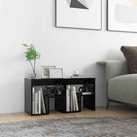 Vidaxl nachtkastjes 2 st 40x30x40 cm bewerkt hout zwart