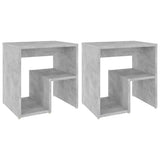 Vidaxl nachtkastjes 2 st 40x30x40 cm bewerkt hout betongrijs