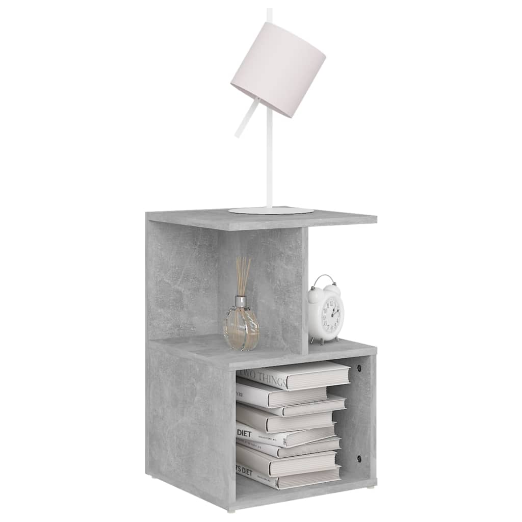Vidaxl nachtkastjes 2 st 35x35x55 cm bewerkt hout betongrijs