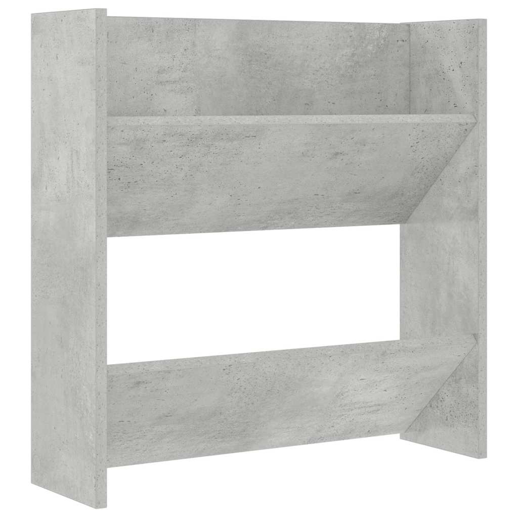 Vidaxl wandschoenenkast 60x18x60 cm spaanplaat betongrijs