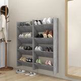 Vidaxl Wandschuhschränke 4 Stcs 60x18x60 cm verarbeiteter Holzbetonpreis