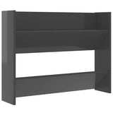 Vidaxl Wandschuhschrank 80x18x60 cm propertiert Holz Hochglanzgrau
