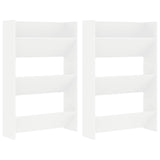 Vidaxl wandschoenenkasten 2 st 60x18x90 cm spaanplaat wit