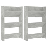 Vidaxx Wandschuhschränke 2 Stk. 60x18x90 cm Spanplatte betongrau