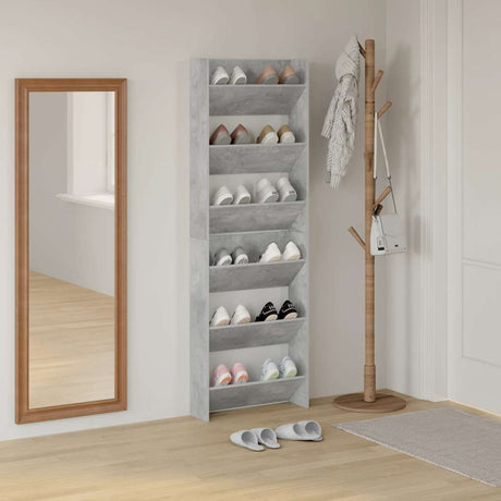Vidaxl Wandschuhschränke 2 Stcs 60x18x90 cm Chipplattenbetonpreis