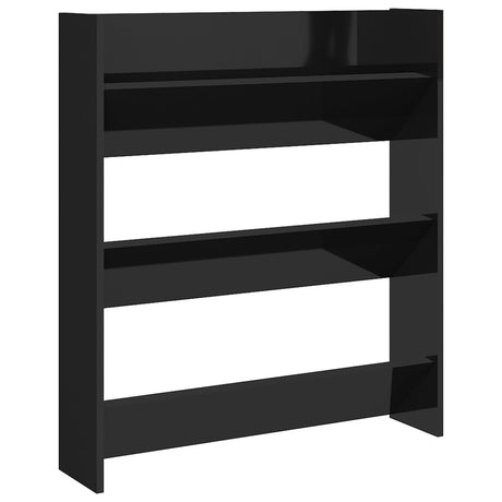 Vidaxl Wandschuhschrank 80x18x90 cm arbeitete hoch -Gloss Black