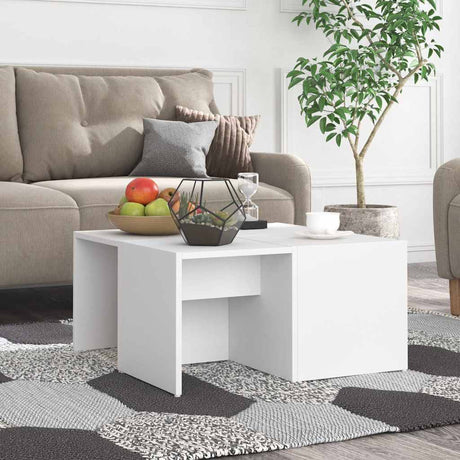 Vidaxl salontafels 4 st 33x33x33 cm bewerkt hout wit