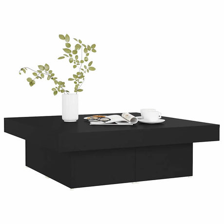 Vidaxl salontafel 90x90x28 cm bewerkt hout zwart