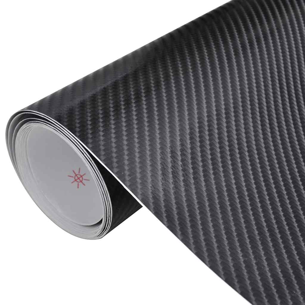 Vidaxx 2 Stück Autofolie 4d 100x150 cm + 50x150 cm schwarz