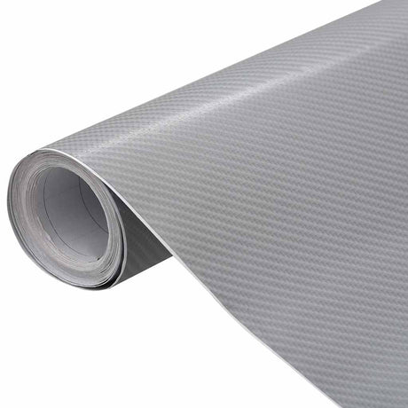 Vidaxx 2 Stück Autofolie 4d 100x150 cm + 50x150 cm Silber