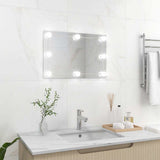 Vidaxl -Wandspiegel mit LED -Lampen rechteckig Glas