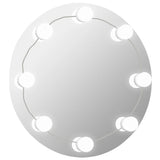 Vidaxl -Wandspiegel mit LED -Lampen um Glas