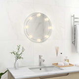 Vidaxl -Wandspiegel mit LED -Lampen um Glas