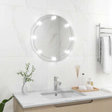 Vidaxl -Wandspiegel mit LED -Lampen um Glas