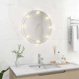 Vidaxl -Wandspiegel mit LED -Lampen um Glas