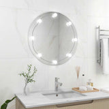 Vidaxl -Wandspiegel mit LED -Lampen um Glas