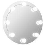 Vidaxl Wandspiegel ohne Liste der LED -Lampen um Glas