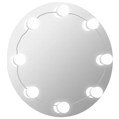 Vidaxl Wandspiegel ohne Liste der LED -Lampen um Glas