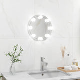 Vidaxl Wandspiegel ohne Liste der LED -Lampen um Glas