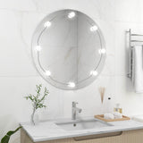 Vidaxl Wandspiegel ohne Liste der LED -Lampen um Glas