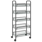 Vidaxl keukentrolley 5-laags 46x26x105 cm ijzer zwart